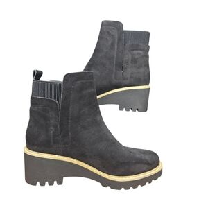 HEY GIRL by Corkys Women's Basic Faux Suede Black &Tan Ankle Boots Size 10
